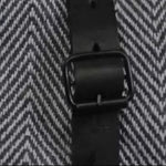 Leather carrying strap on handcrafted organic cotton throw, luxury corporate gift for VIP clients and senior leadership