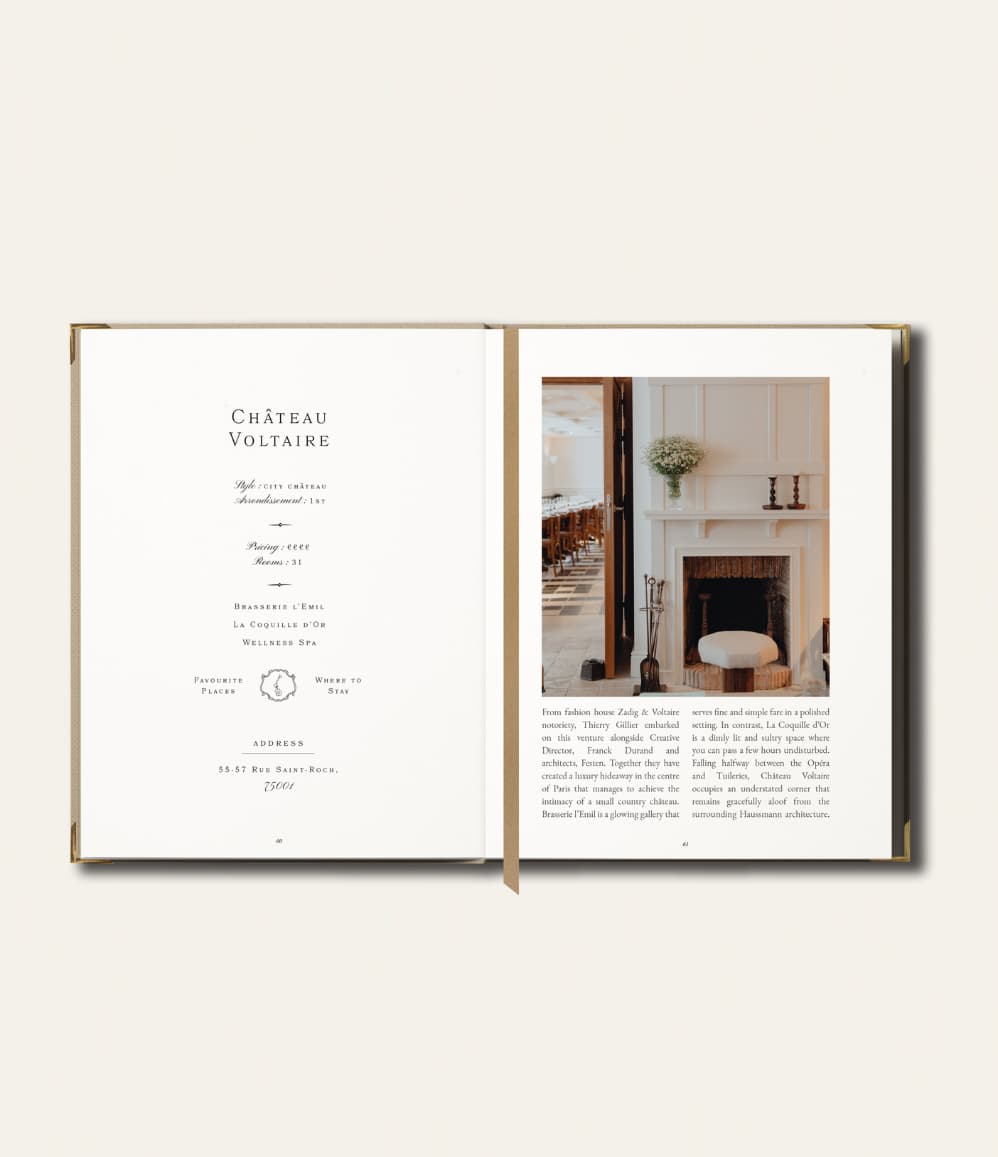 Paris Travel Guide, Château Voltaire hotel page