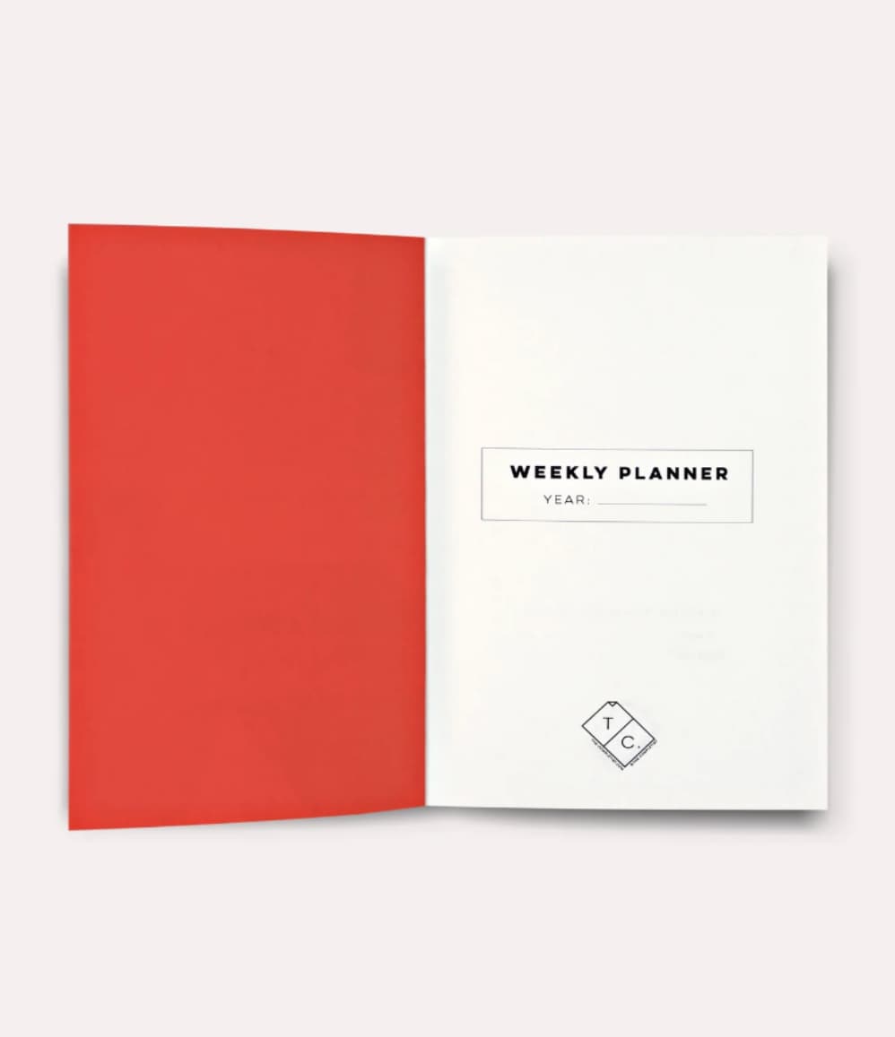 Pocket Undated Weekly Planner, A6, first page