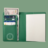 Custom leather passport holder with company logo for client gifts