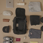 Travel Backpack 30L black recycled PET water resistant sustainable branded corporate gift video