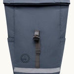 Roll Top Backpack 19L, open, showing side pockets 