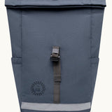 Roll Top Backpack 19L, open, showing side pockets 
