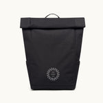 Vegan Roll-Top Backpack 21L in black, front