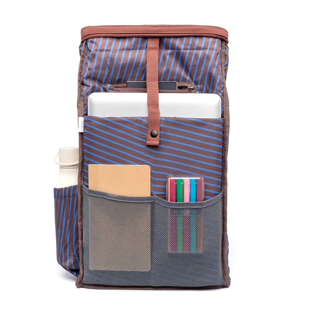 Roll-Top Mini Backpack 9L in clay, inside


