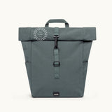 Roll-Top Mini Backpack 9L in laurel, showing logo placement