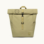 Roll-Top Mini Backpack 9L in sage, showing logo placement