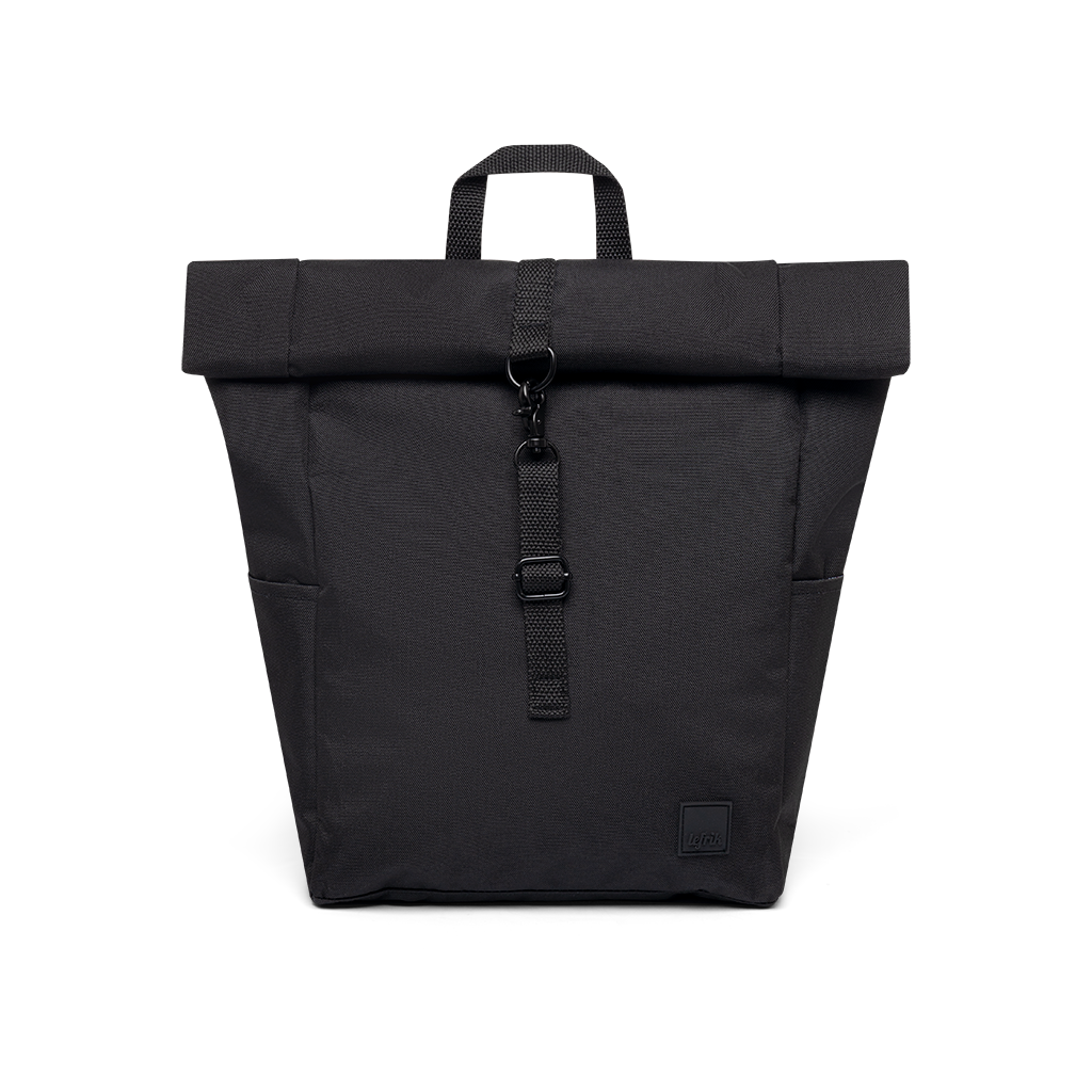 Vegan roll top backpack 9L black lightweight event giveaways