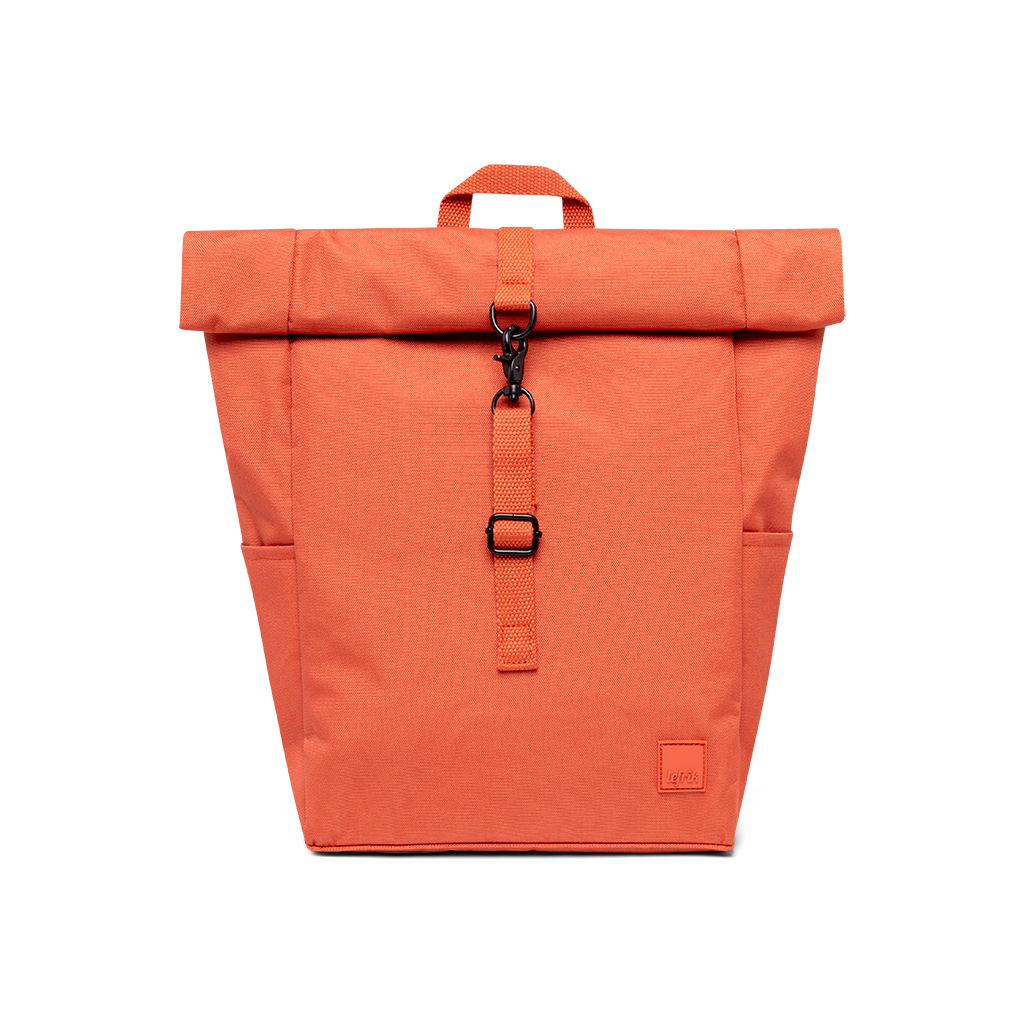 Vegan roll top backpack 9L orange eco friendly employee gifting