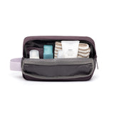 Inside view of vegan water resistant toiletry bag, sustainable corporate gifts.