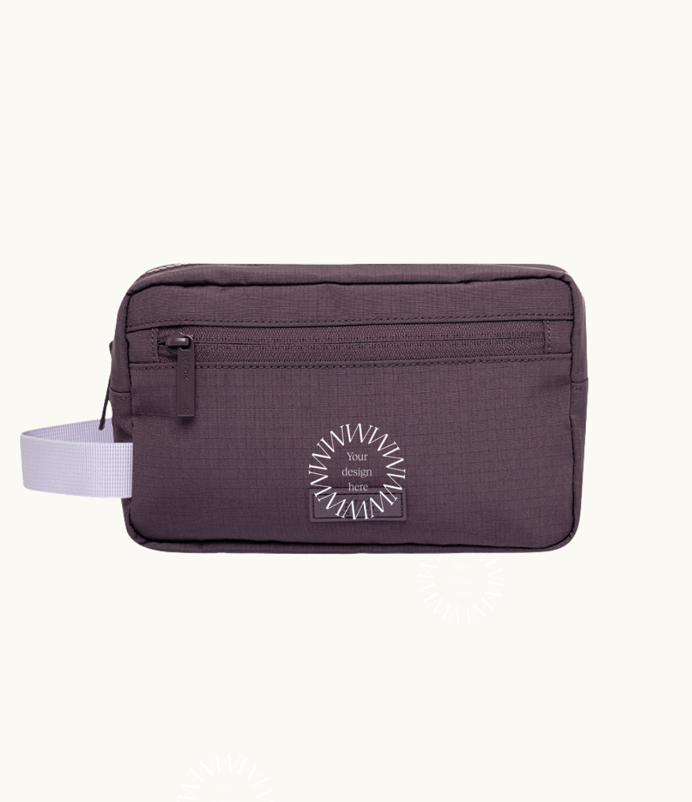 Toiletry bag, water resistant and vegan, ideal for eco corporate gifts for women.