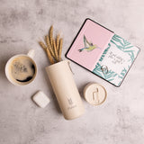 Plant-based water bottle, ideal for sustainable corporate gifting and branded merch