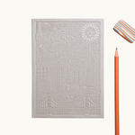 Debossed San Francisco notebook in grey, personalised corporate gift
