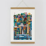 San Francisco blockprint framed luxury corporate merchandise unique gift employee appreciation