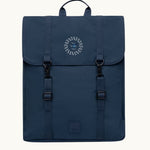 Water Resistant Slim Backpack 12L in blue, front, showing logo placement