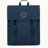 Water Resistant Slim Backpack 12L in blue, front, showing logo placement