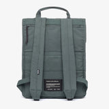 Water Resistant Slim Backpack 12L in laurel, back, showing logo placement