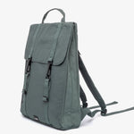 Water Resistant Slim Backpack 12L in laurel, side, showing logo placement