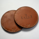 Veg Leather Tan Coasters