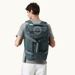 Travel Backpack 30L Sage Green sustainable backpack made from recycled PET, water resistant eco friendly corporate gift