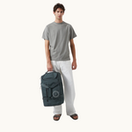 Travel Backpack 30L Sage Green front view recycled PET water resistant sustainable branded merchandise