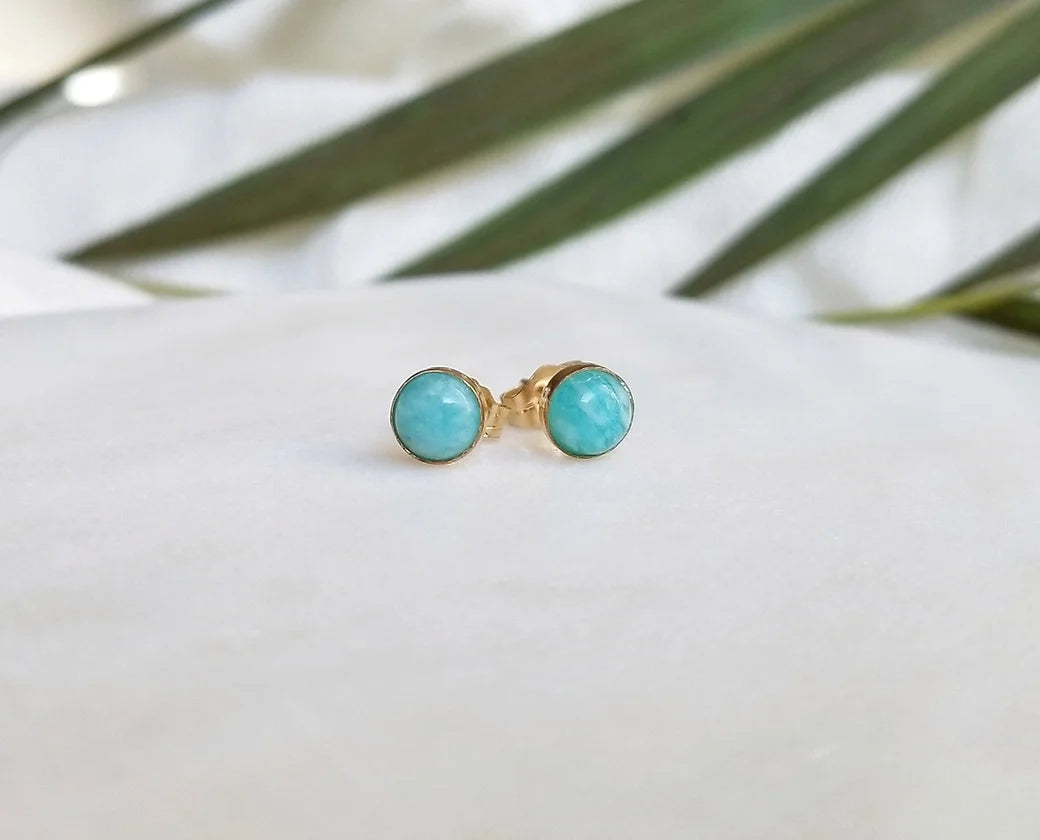 Turquoise stud earrings, corporate gift for women