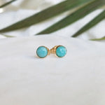 Turquoise stud earrings, corporate gift for women