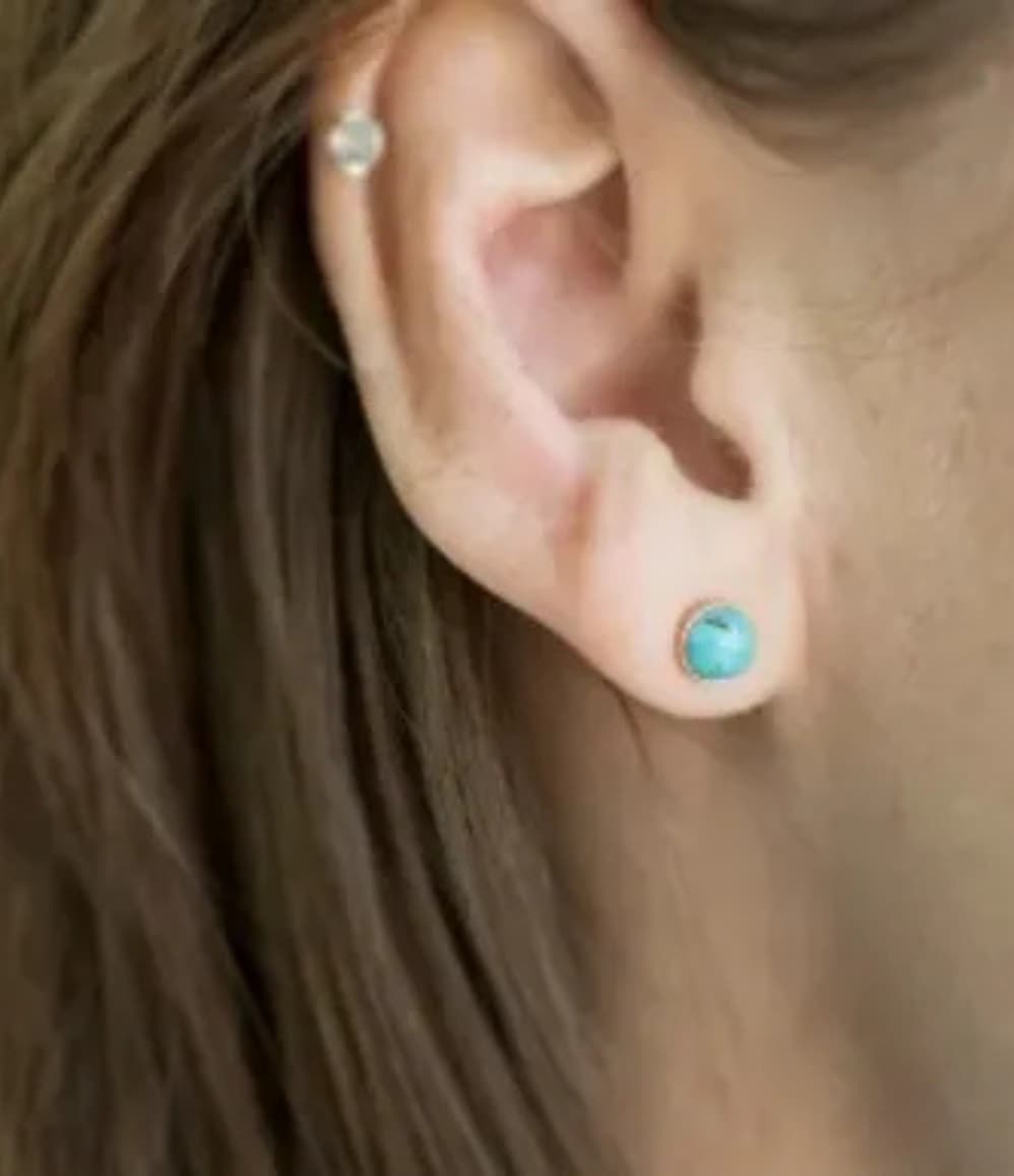 International Women's Day corporate gift, handmade turquoise earrings