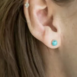 International Women's Day corporate gift, handmade turquoise earrings
