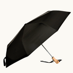 Compact black wind resistant umbrella for sustainable merch ideas 