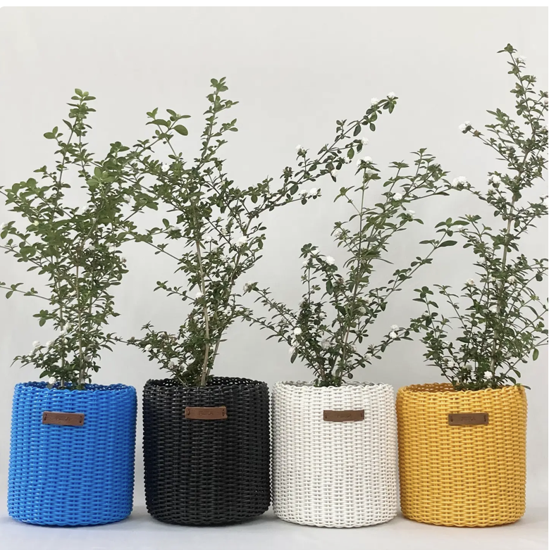 Upcycled mini planters in assorted colours  for eco corporate gifts