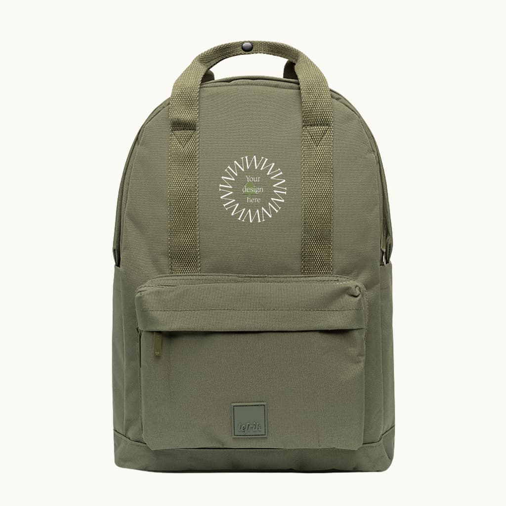 Water Resistant Backpack 15L in olive green, front