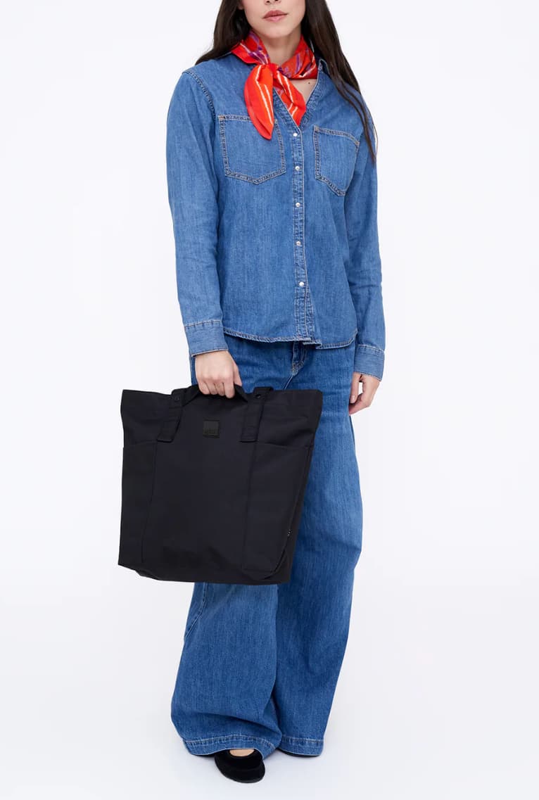 Water-Resistant Tote Bag in black