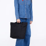 Water-Resistant Tote Bag in black