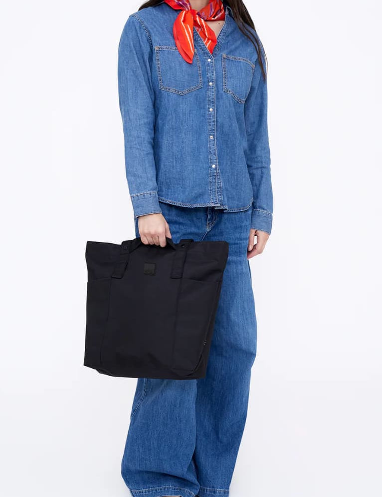 Water-Resistant Tote Bag in black