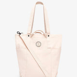 Water-Resistant Tote Bag in cream, showing logo placement