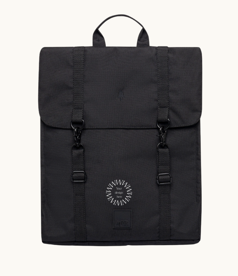 Waterproof business backpack 12L black sustainable corporate gifts