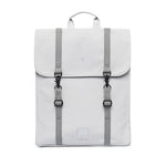 Cool grey vegan slim backpack. Eco-friendly branded merchandise