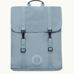 Stone blue vegan slim backpack. Eco-friendly branded merchandise