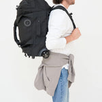 Wheeled Duffel 37L in black, worn