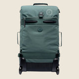 Wheeled Duffel 37L in laurel, straps open